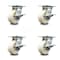 Service Caster 5 Inch Heavy Duty Nylon Caster Set with Roller Bearings and Brakes SCC SCC-35S520-NYR-SLB-4 - alternate 1